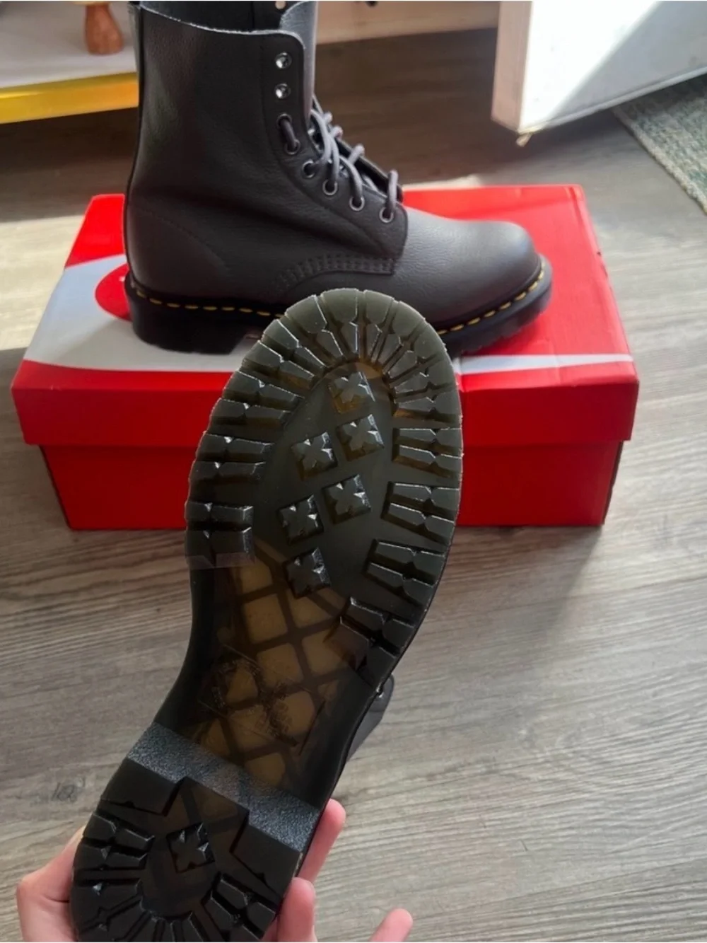 Dr. Martens 1460 Leather Grey Size 7
